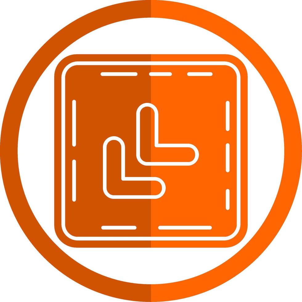 Chevron Glyph Orange Circle Icon vector