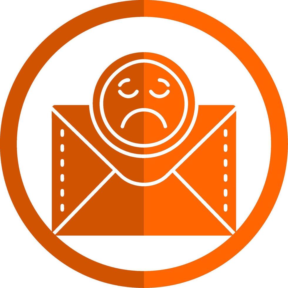 Emoji Glyph Orange Circle Icon vector