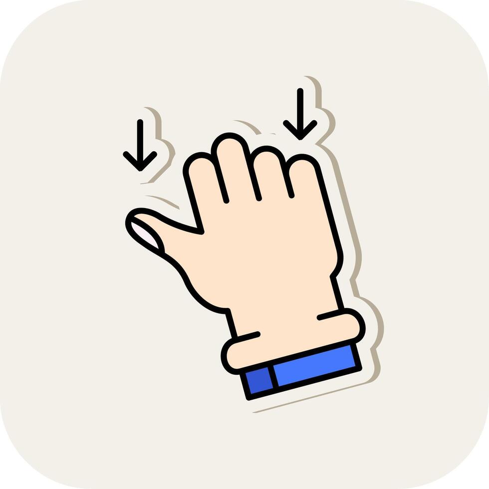 Drag Line Filled White Shadow Icon vector