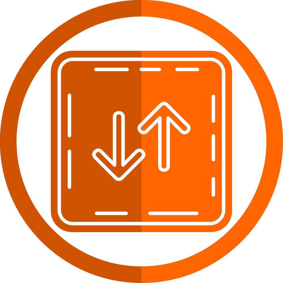 Swap Glyph Orange Circle Icon vector