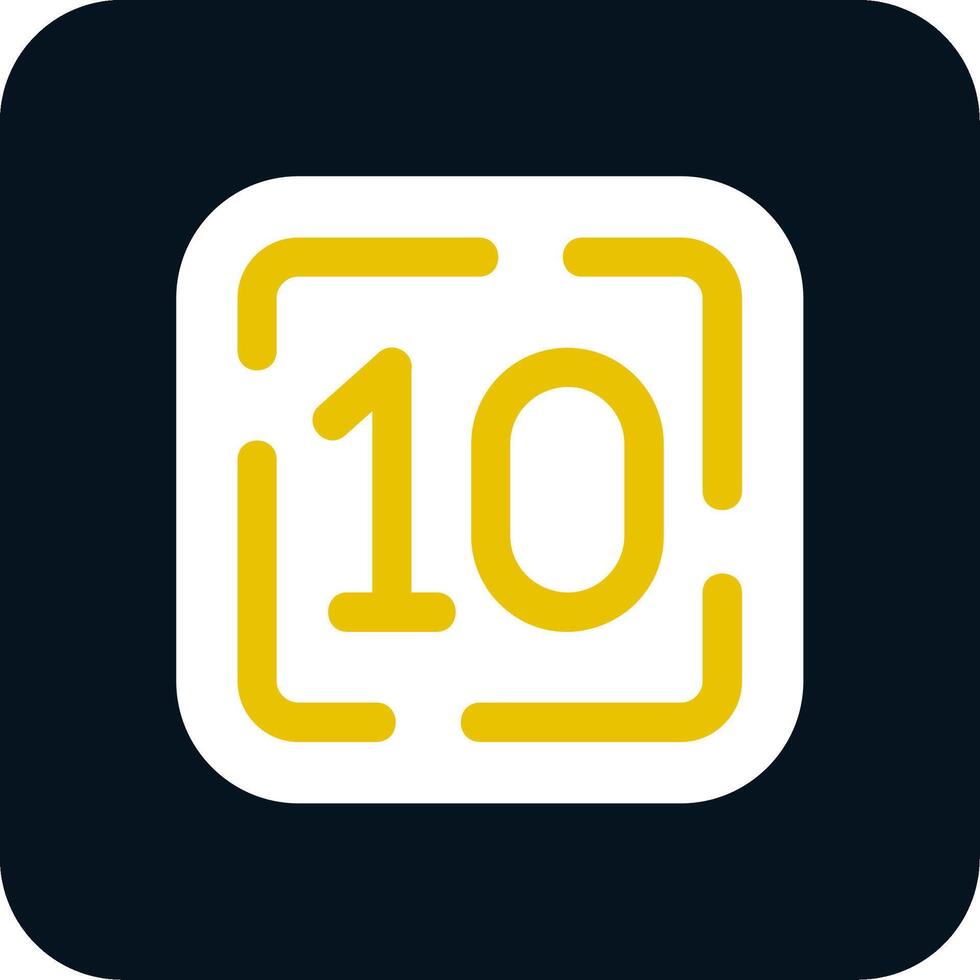 Ten Glyph Two Color Icon vector