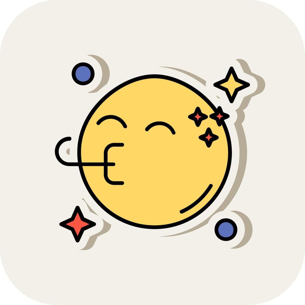 Congratulation Line Filled White Shadow Icon vector