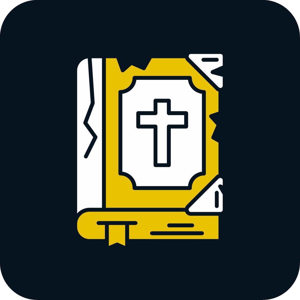 biblia glifo icono de dos colores vector