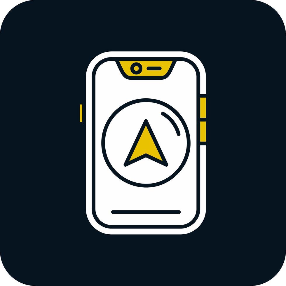 Direction Glyph Two Color Icon vector
