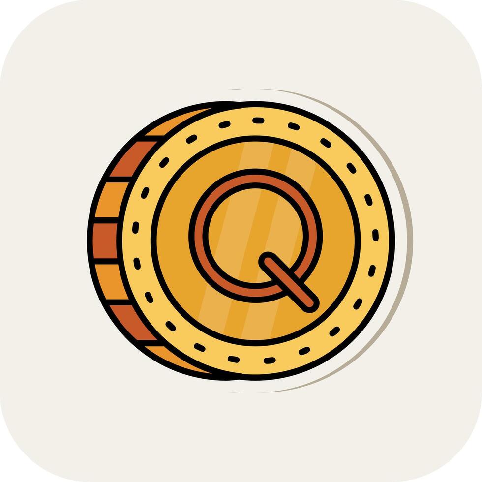 Quetzal Line Filled White Shadow Icon vector