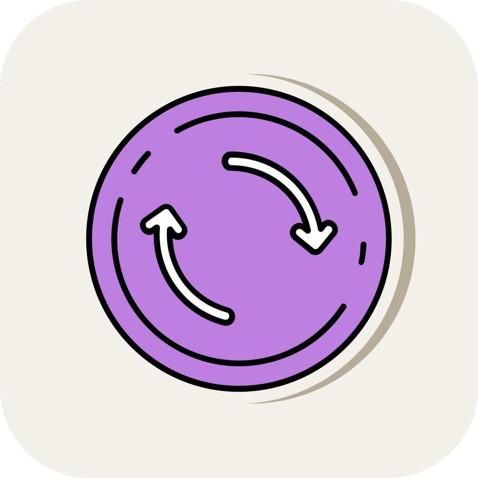 Refresh Line Filled White Shadow Icon vector