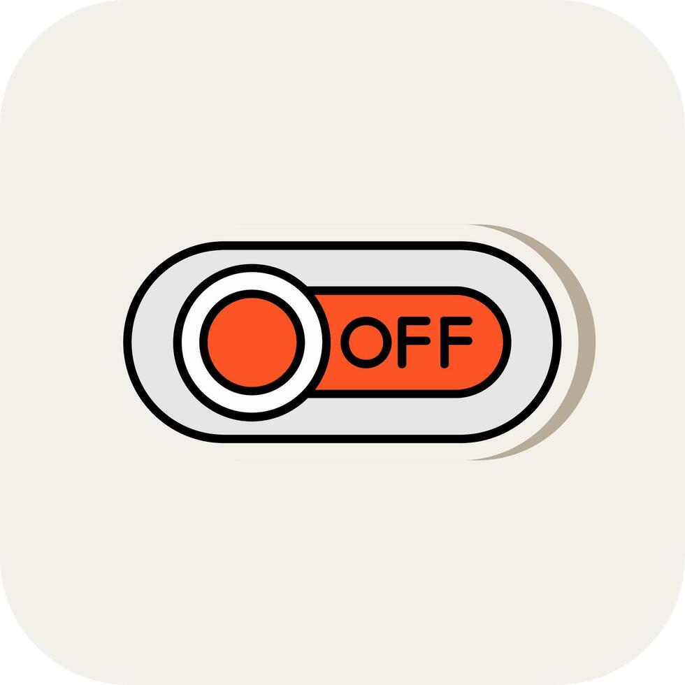 Off Line Filled White Shadow Icon vector