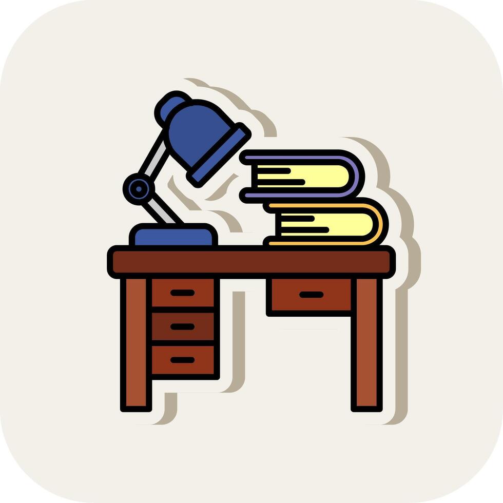 Workspace Line Filled White Shadow Icon vector