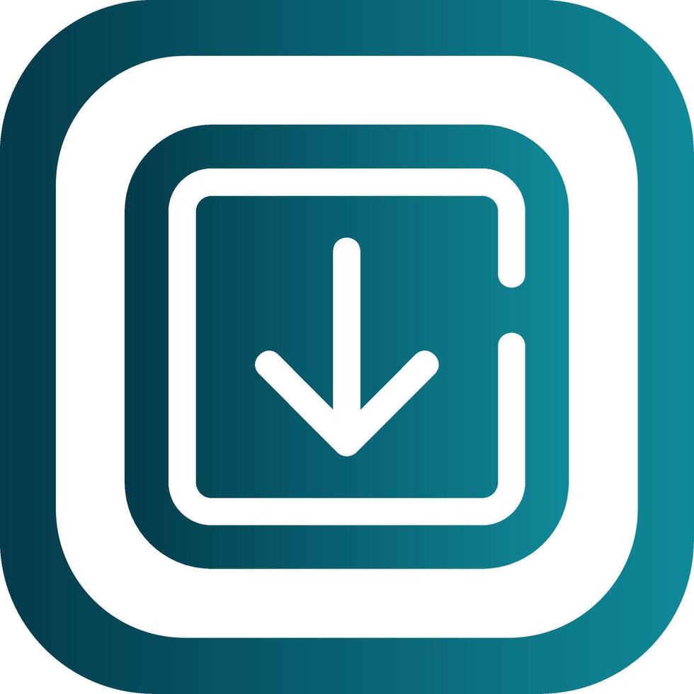 Arrow Glyph Gradient Round Corner Icon vector
