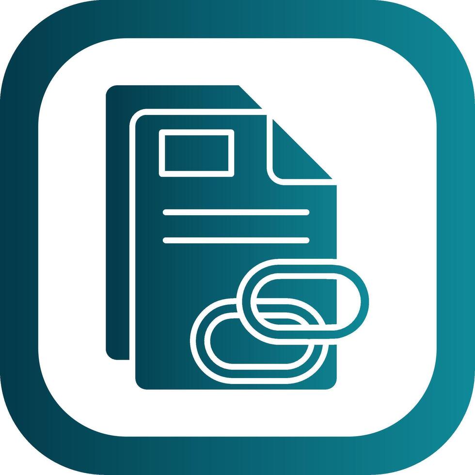 Link Glyph Gradient Round Corner Icon vector