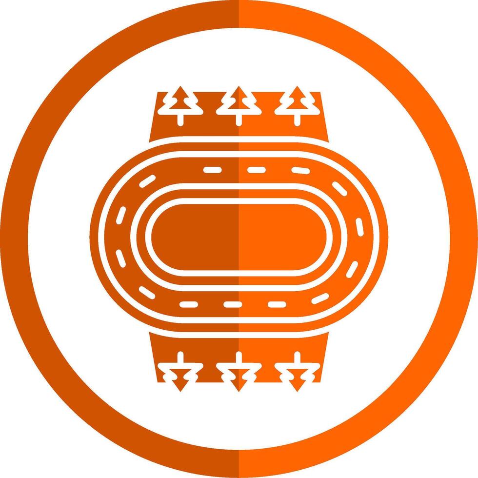 Limit Glyph Orange Circle Icon vector