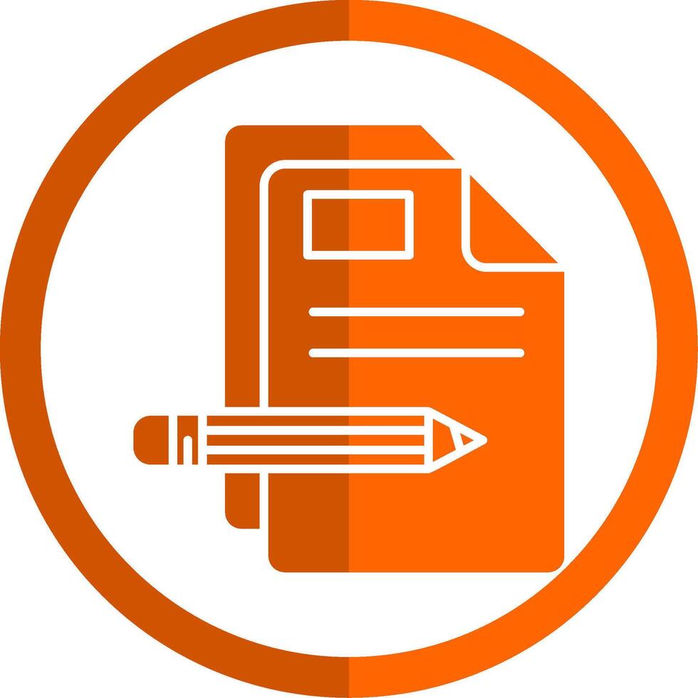 Edit Glyph Orange Circle Icon vector
