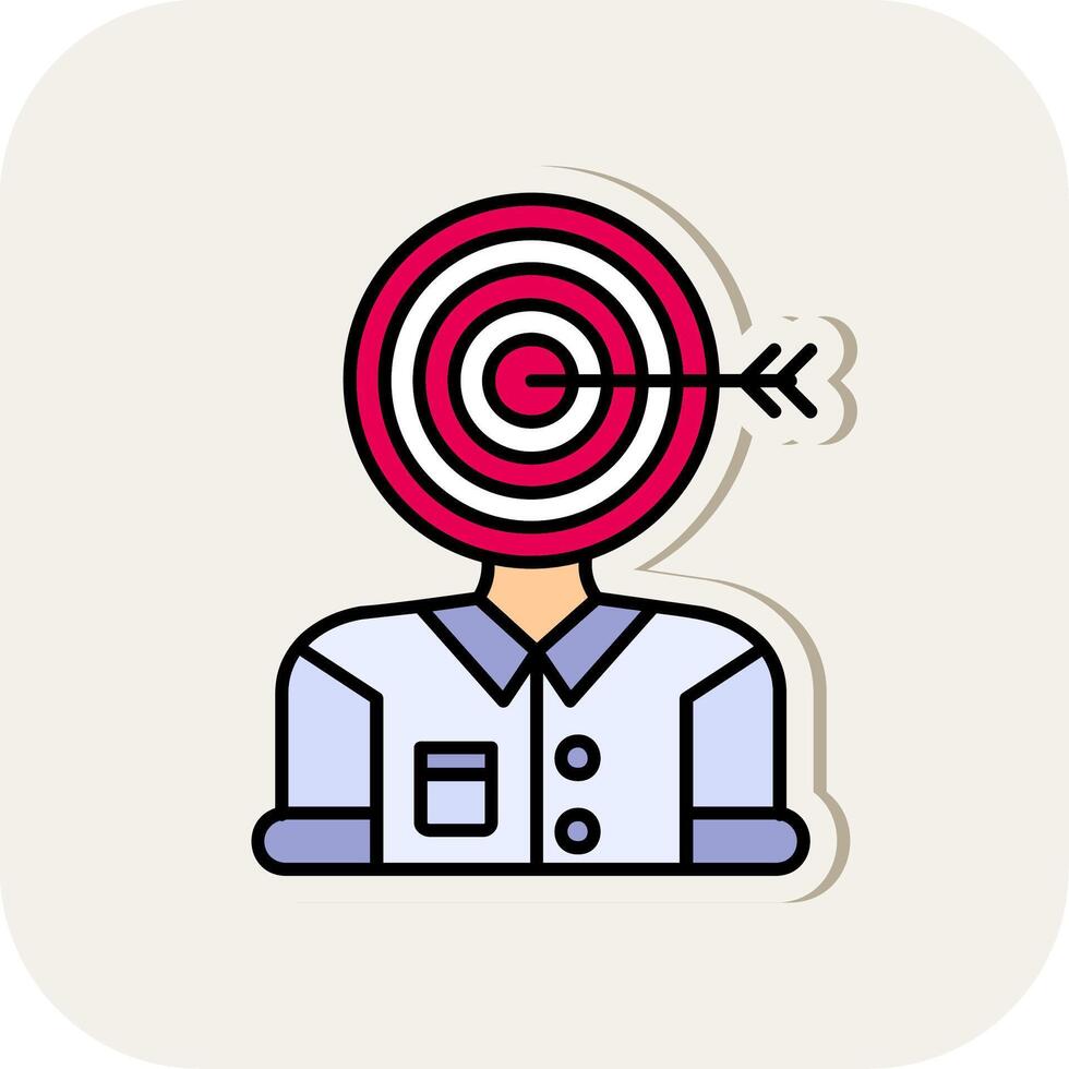 Audience Line Filled White Shadow Icon vector