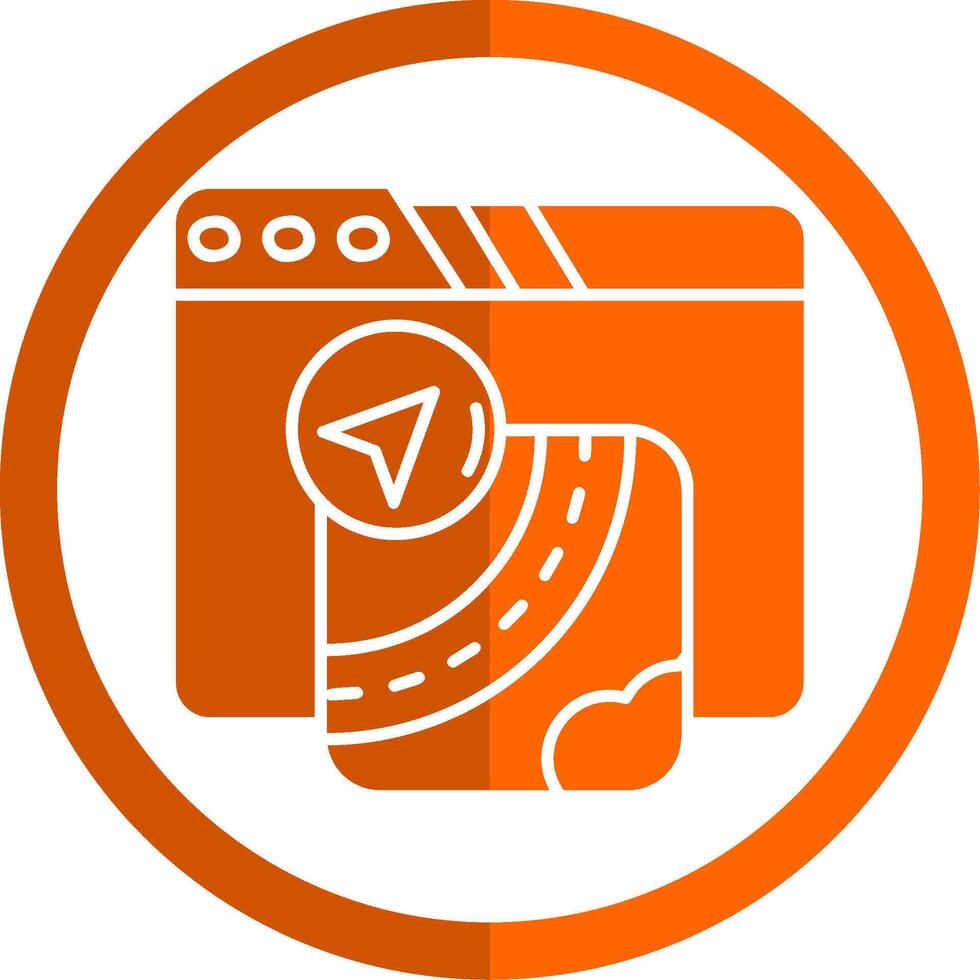 Gpu Glyph Orange Circle Icon vector