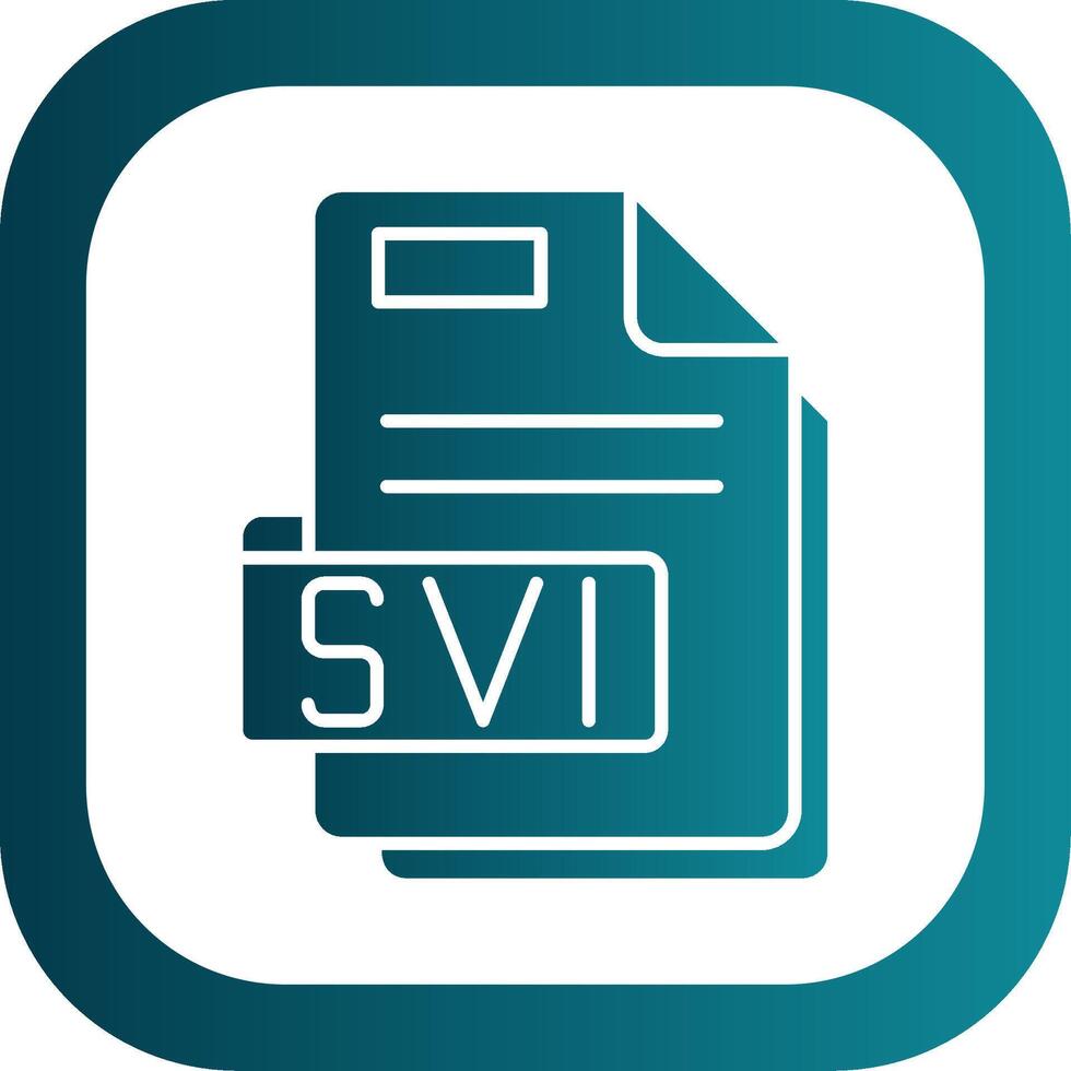 Svi Glyph Gradient Round Corner Icon vector