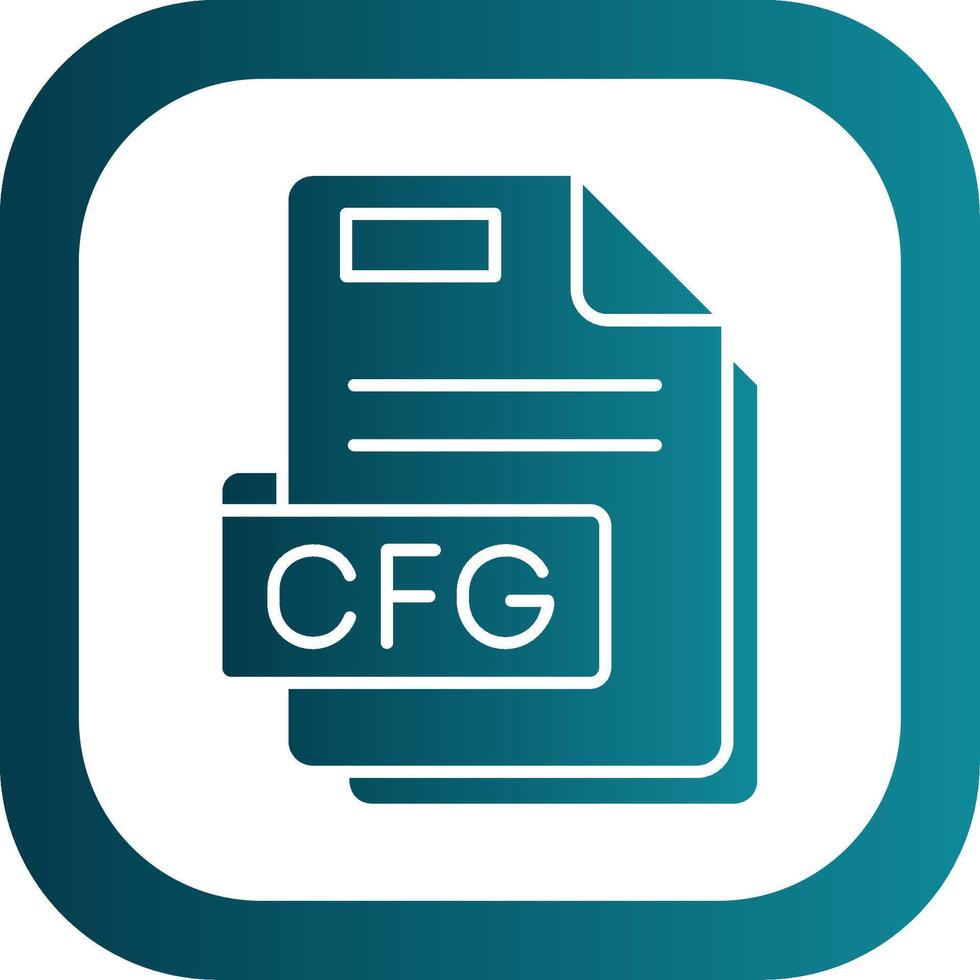 Cfg Glyph Gradient Round Corner Icon vector