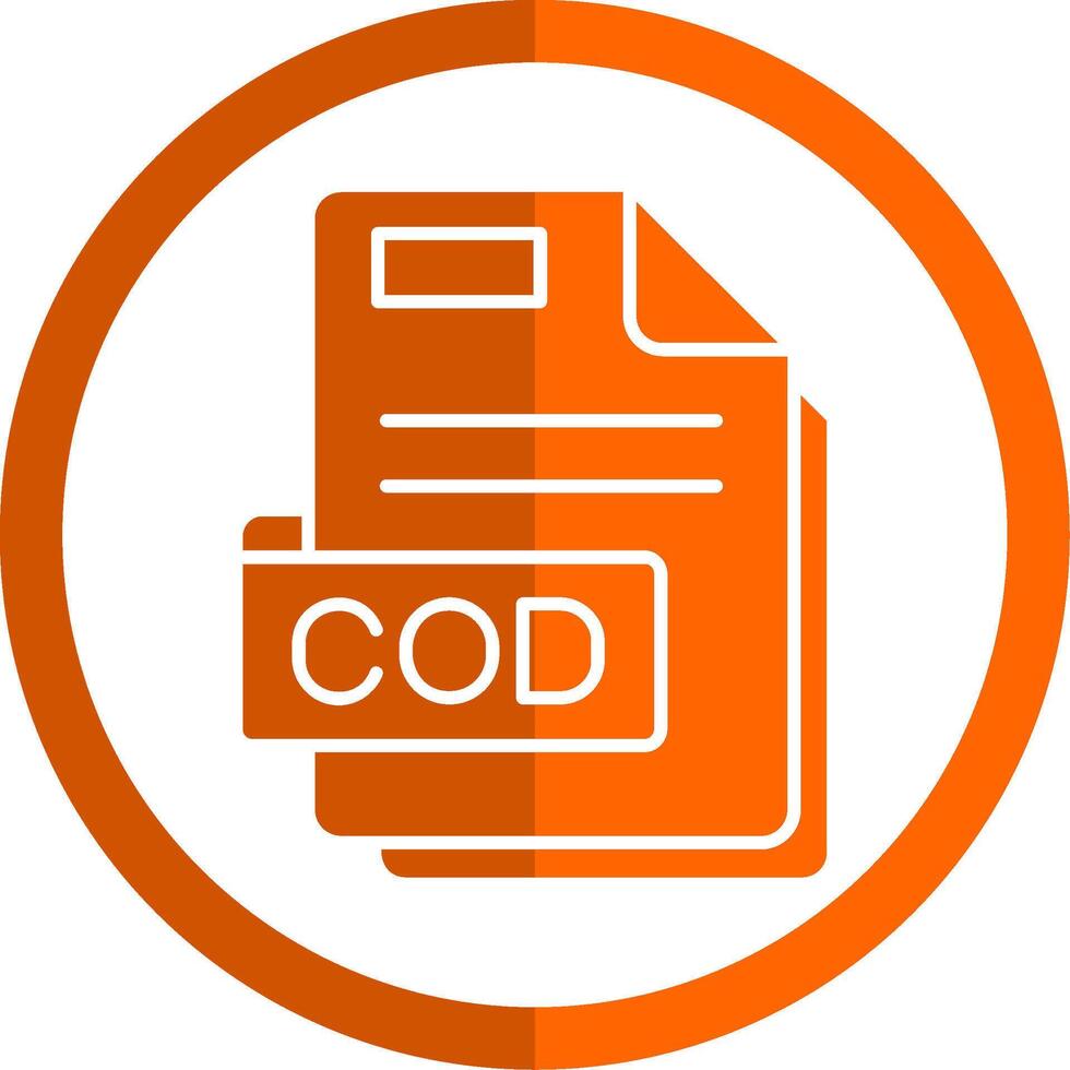 Cod Glyph Orange Circle Icon vector
