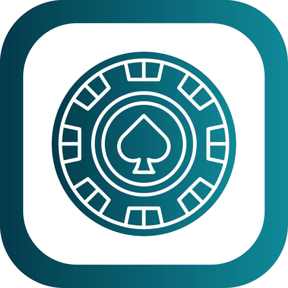 Chip Glyph Gradient Round Corner Icon vector