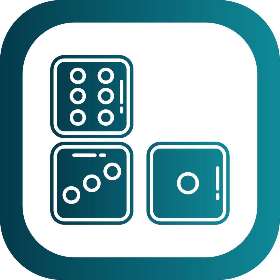 Dices Glyph Gradient Round Corner Icon vector