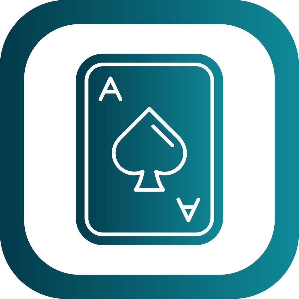 Spades Glyph Gradient Round Corner Icon vector