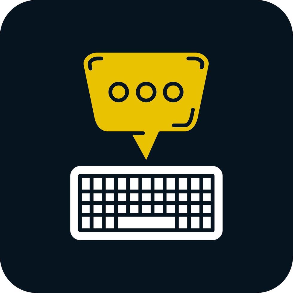 Keyboard Glyph Two Color Icon vector