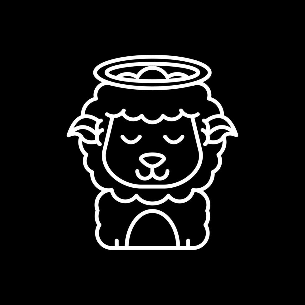 Angel Line Inverted Icon vector