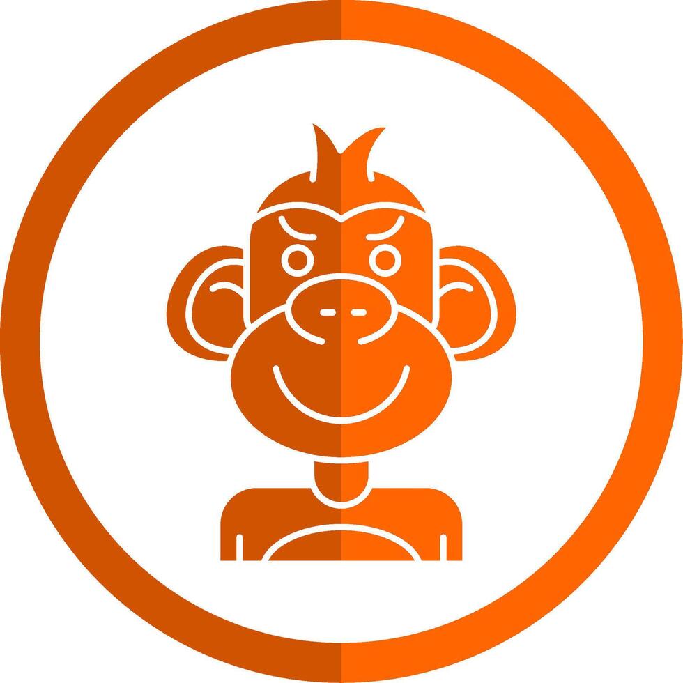 Envy Glyph Orange Circle Icon vector