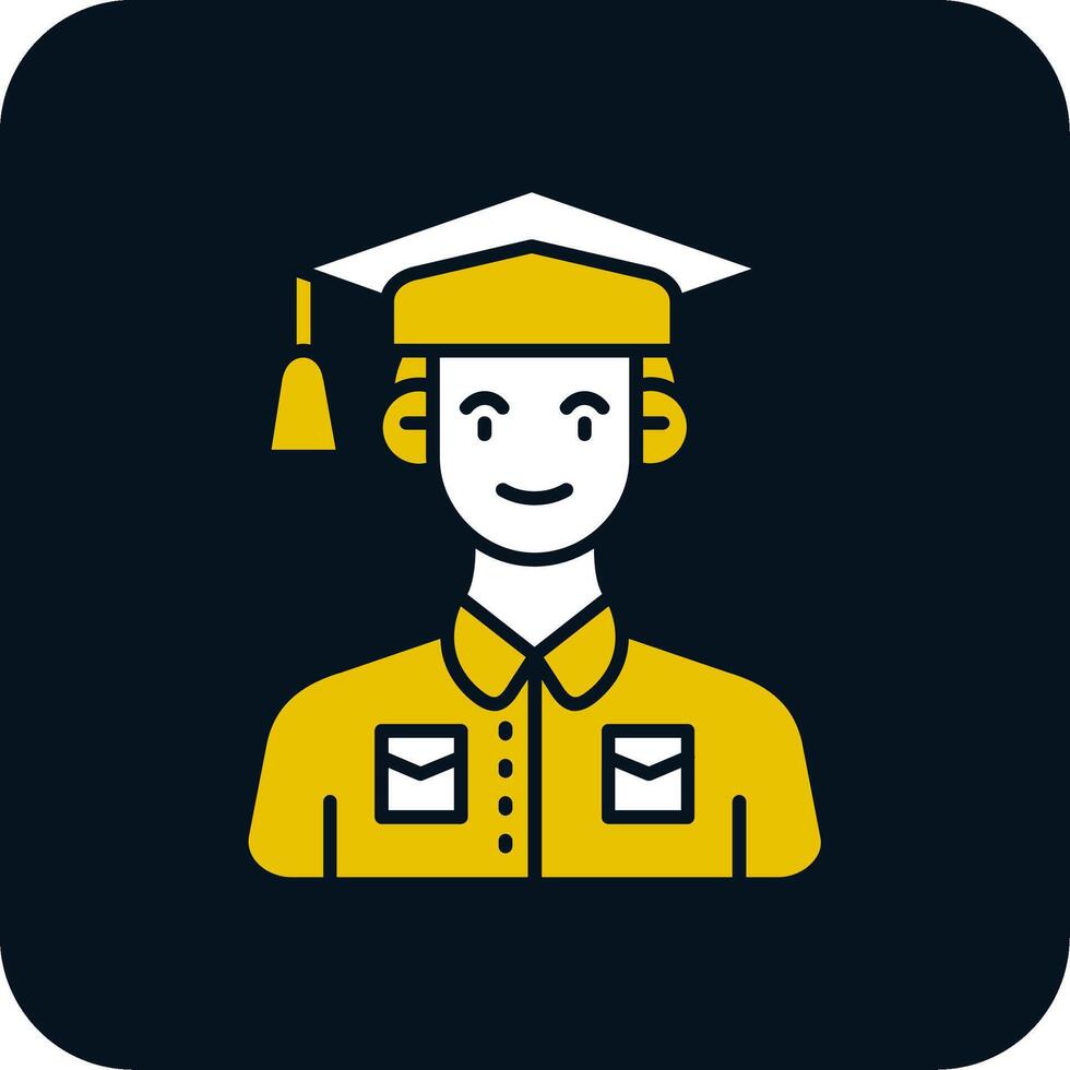 Student Glyph Two Color Icon vector