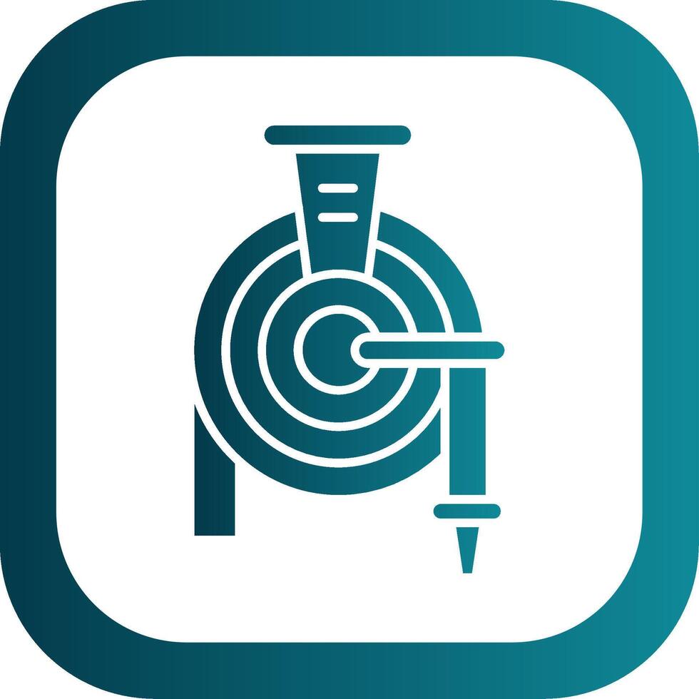 Hose Glyph Gradient Round Corner Icon vector