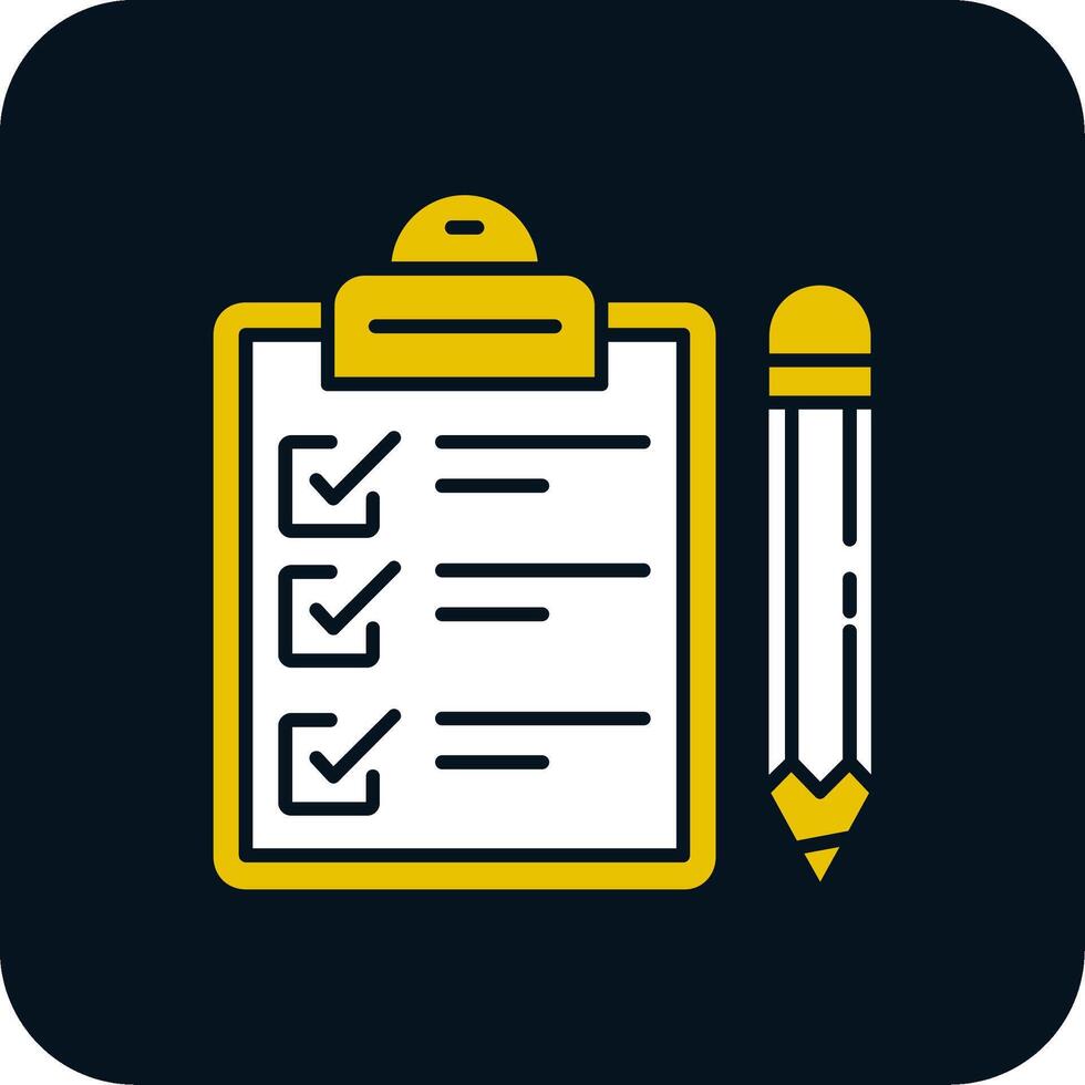 Exam Glyph Two Color Icon vector