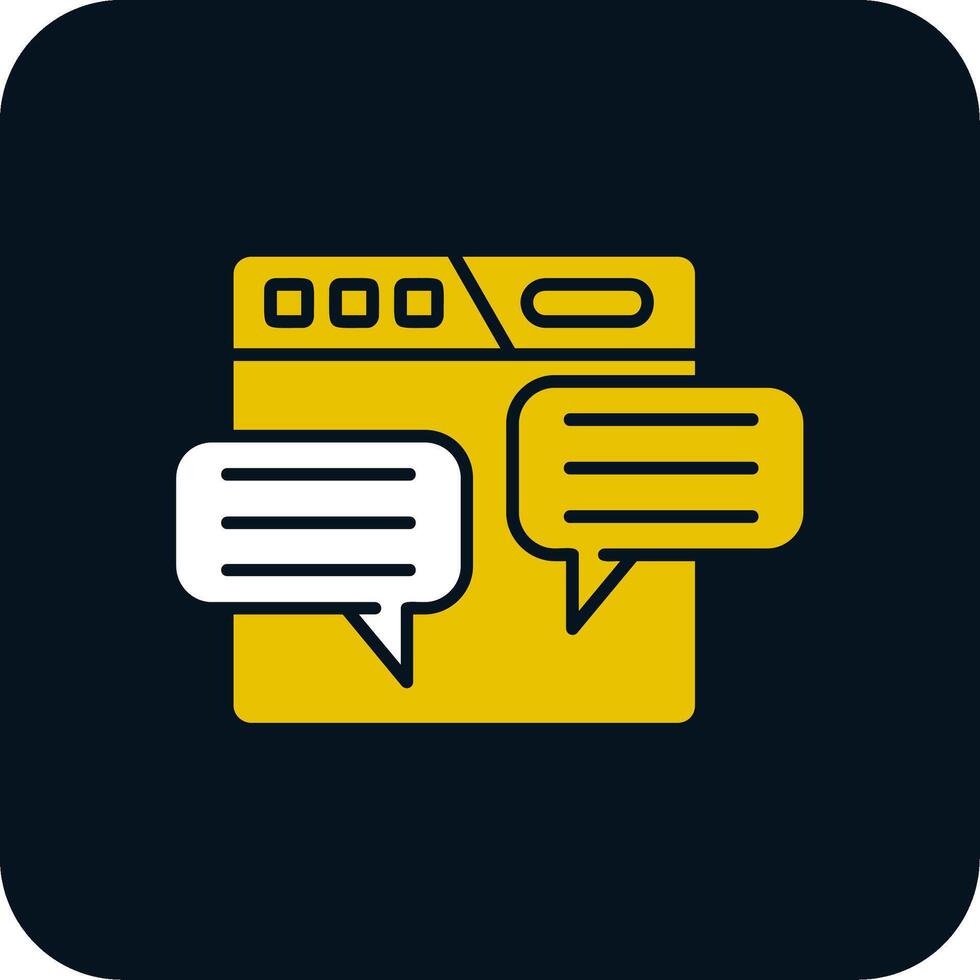 Comment Glyph Two Color Icon vector