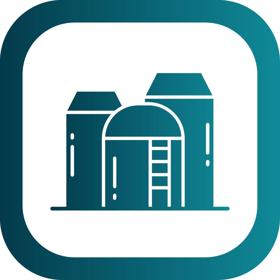 Silo Glyph Gradient Round Corner Icon vector