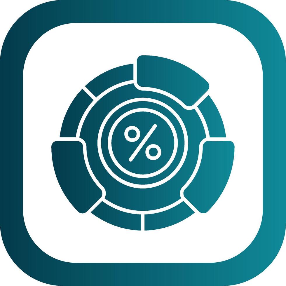 Ratio Glyph Gradient Round Corner Icon vector