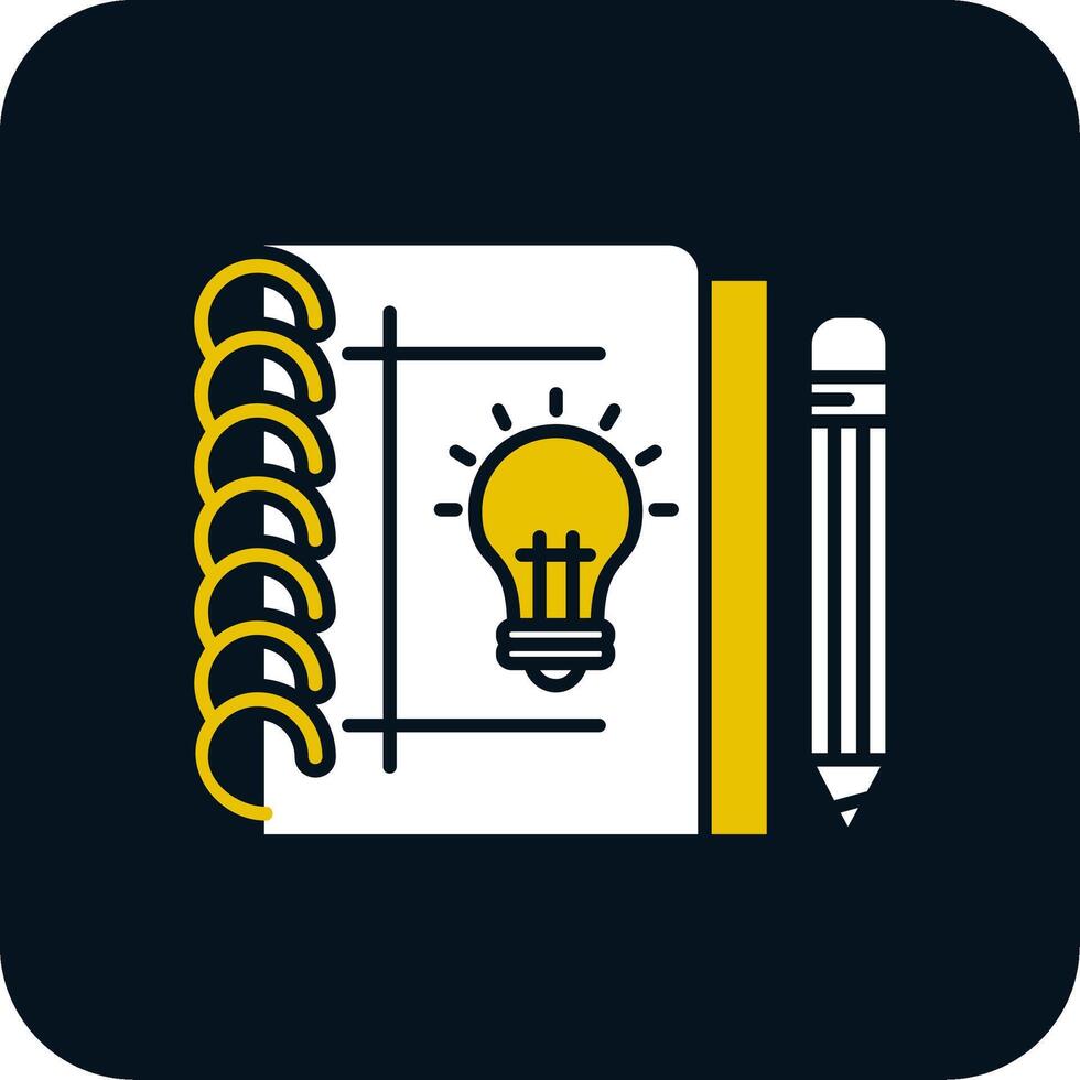 Sketchbook Glyph Two Color Icon vector