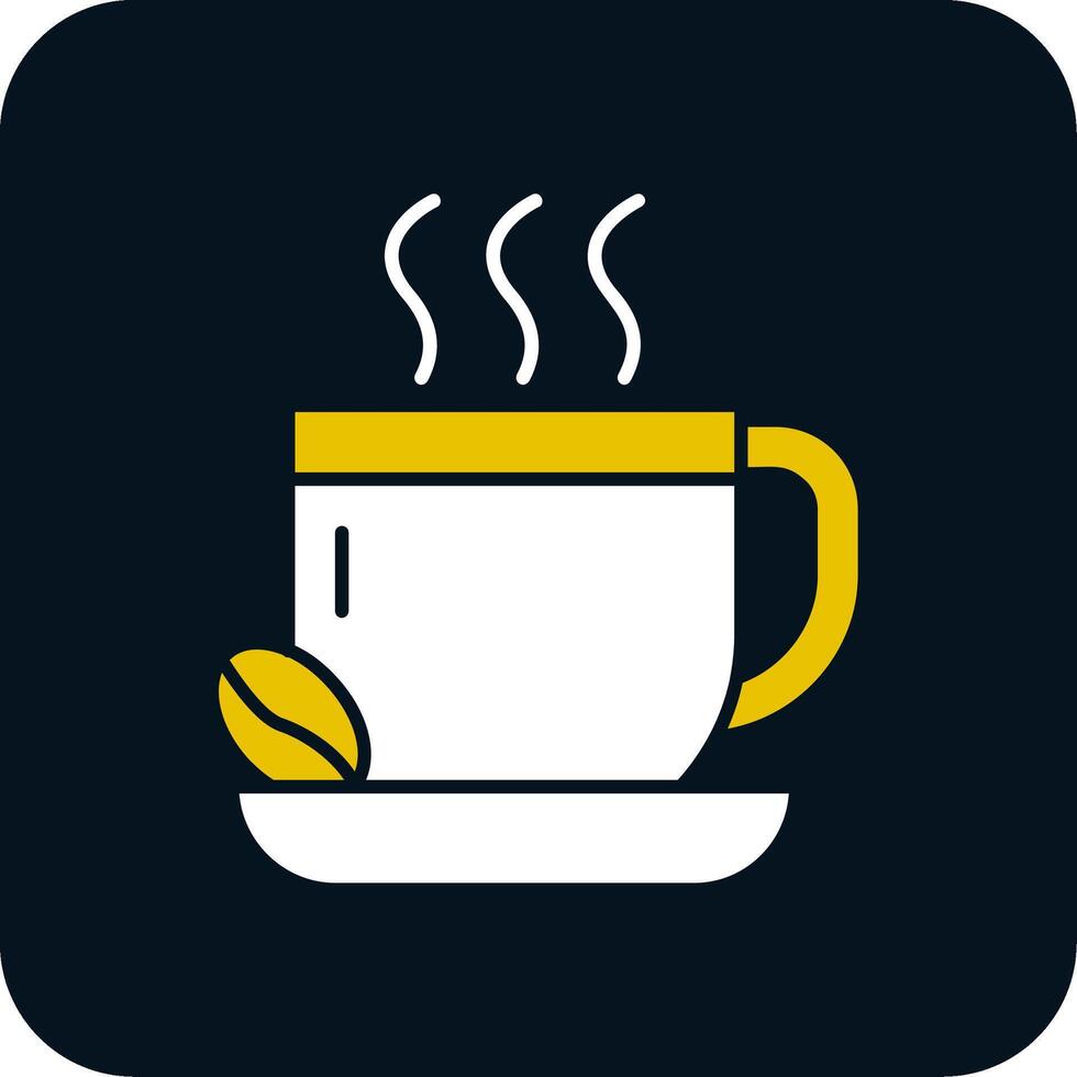 icono de dos colores de glifo de café vector