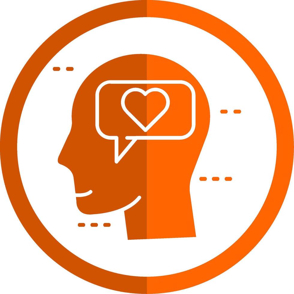 Dialog Glyph Orange Circle Icon vector