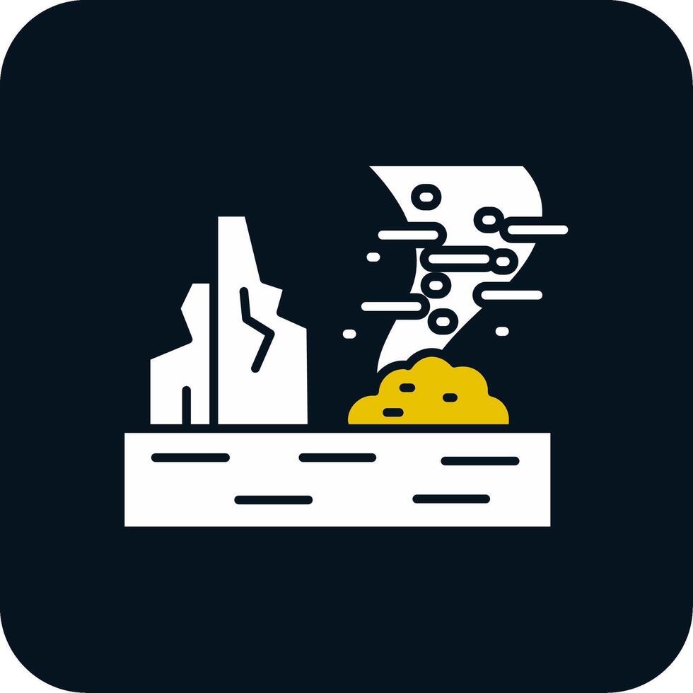 Sandstorm Glyph Two Color Icon vector
