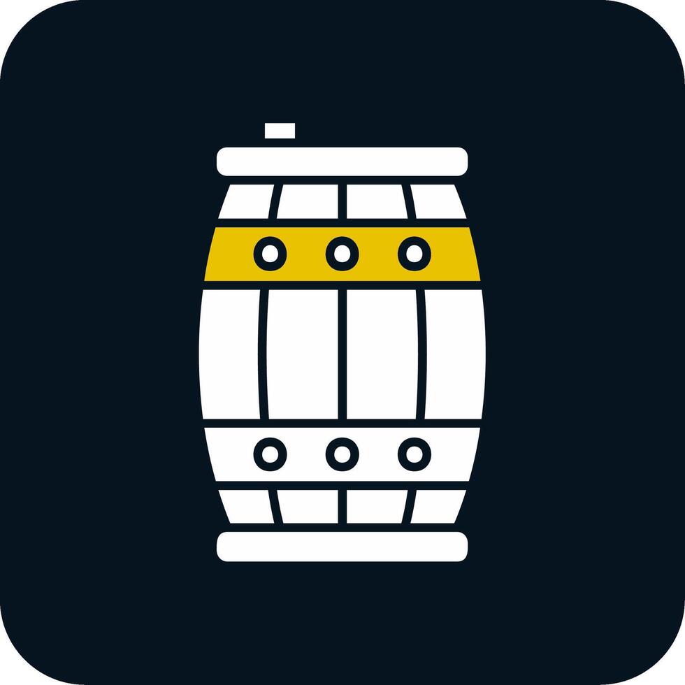 Barrel Glyph Two Color Icon vector