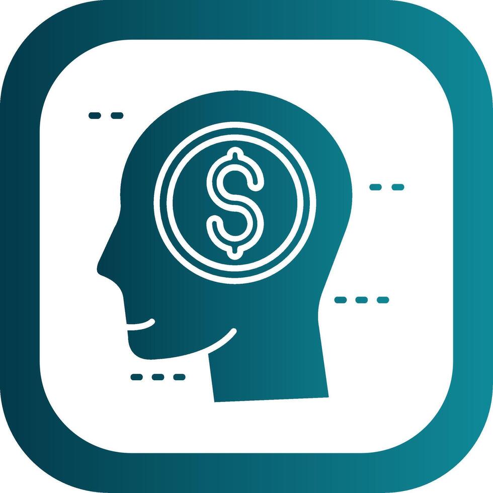 Greed Glyph Gradient Round Corner Icon vector