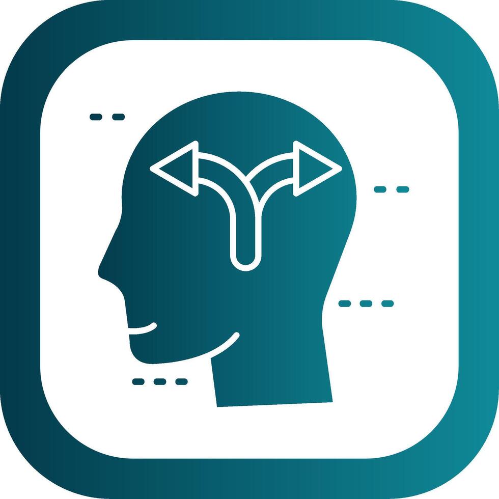 Direction Glyph Gradient Round Corner Icon vector