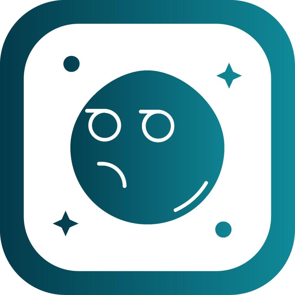 Suspicious Glyph Gradient Round Corner Icon vector