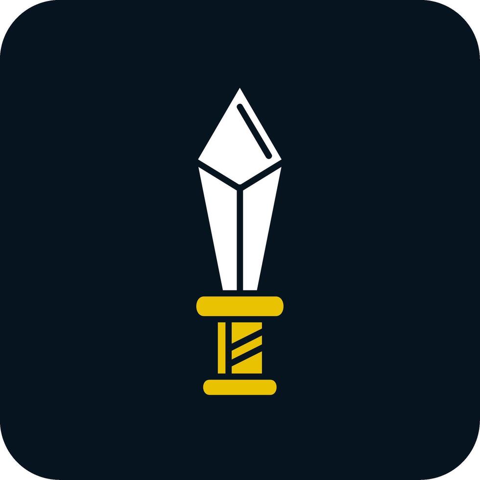 Dagger Glyph Two Color Icon vector