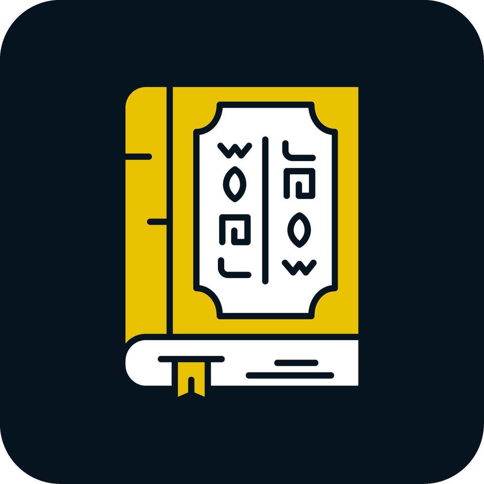 Book Glyph Two Color Icon vector