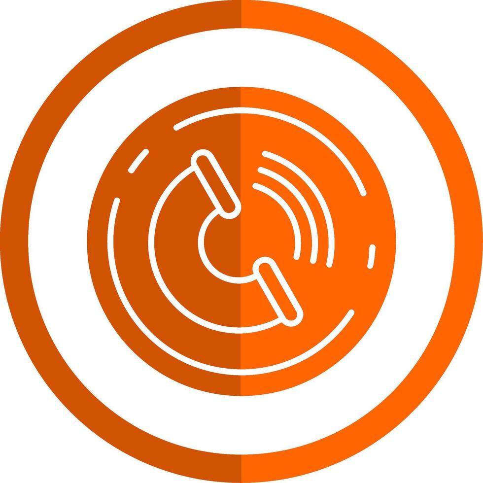 Contact Glyph Orange Circle Icon vector