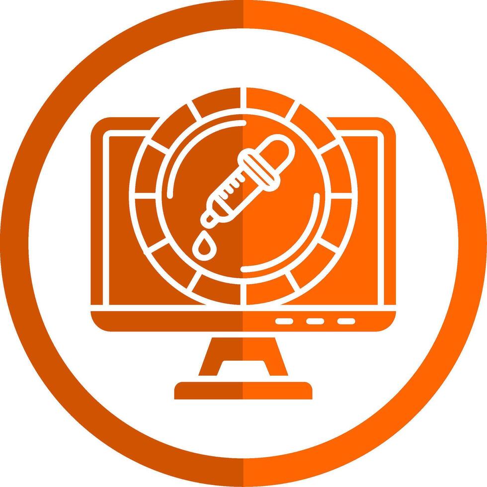 Color Glyph Orange Circle Icon vector