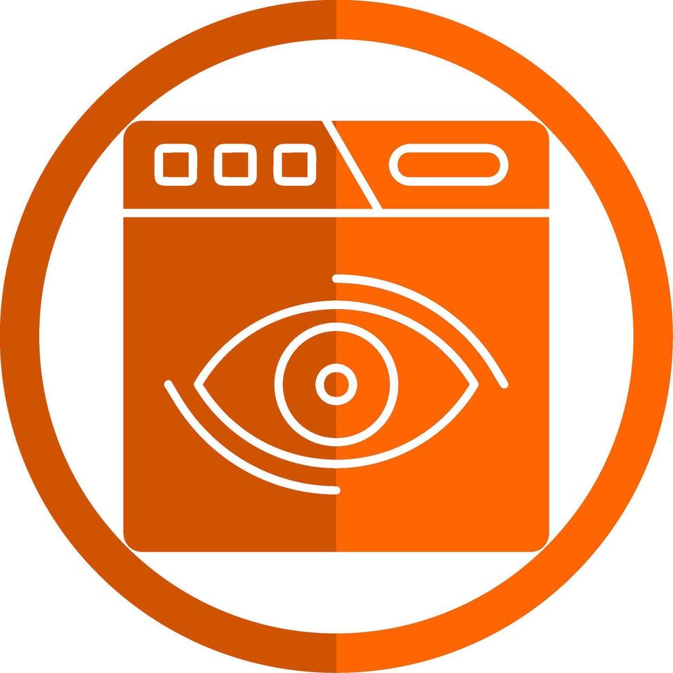 Views Glyph Orange Circle Icon vector