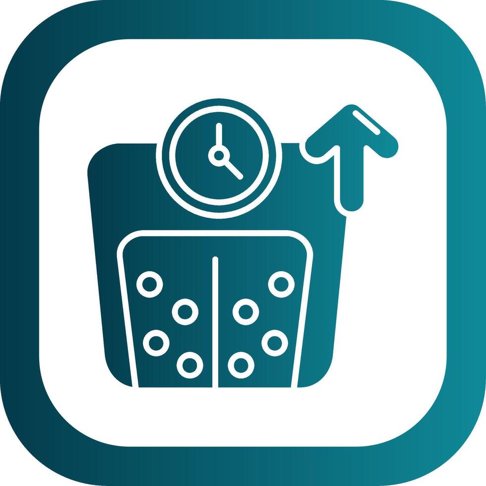 Weight Glyph Gradient Round Corner Icon vector