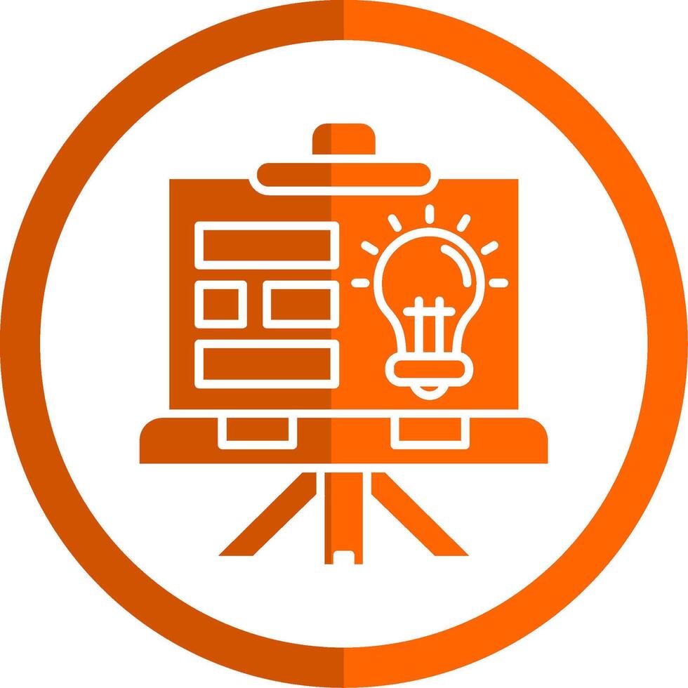 Moodboard Glyph Orange Circle Icon vector