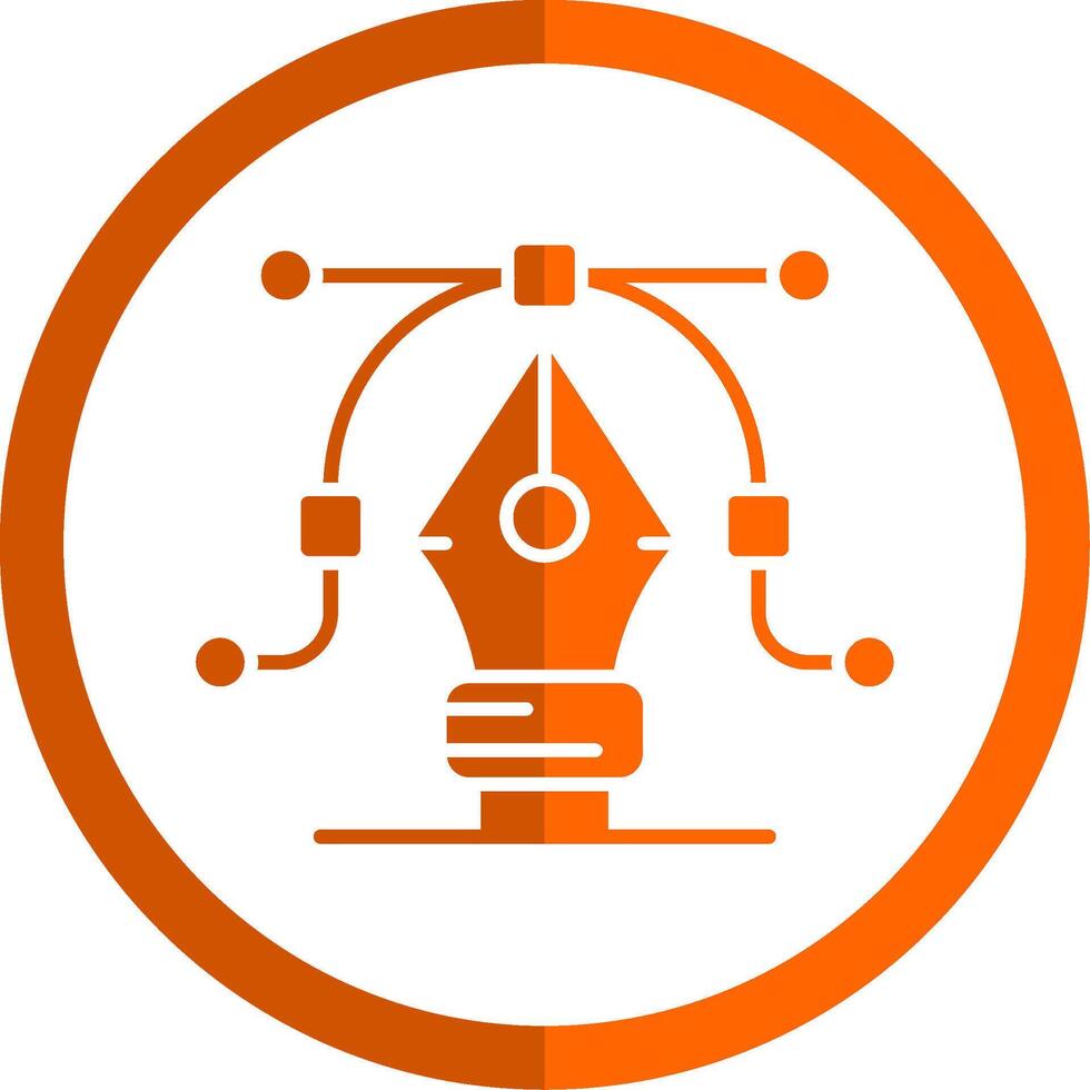 Vector Glyph Orange Circle Icon