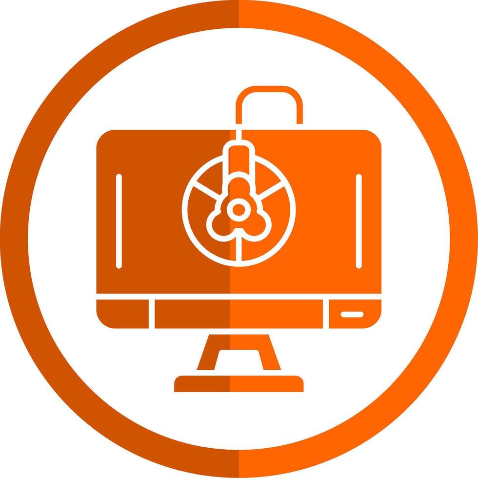 Calibration Glyph Orange Circle Icon vector